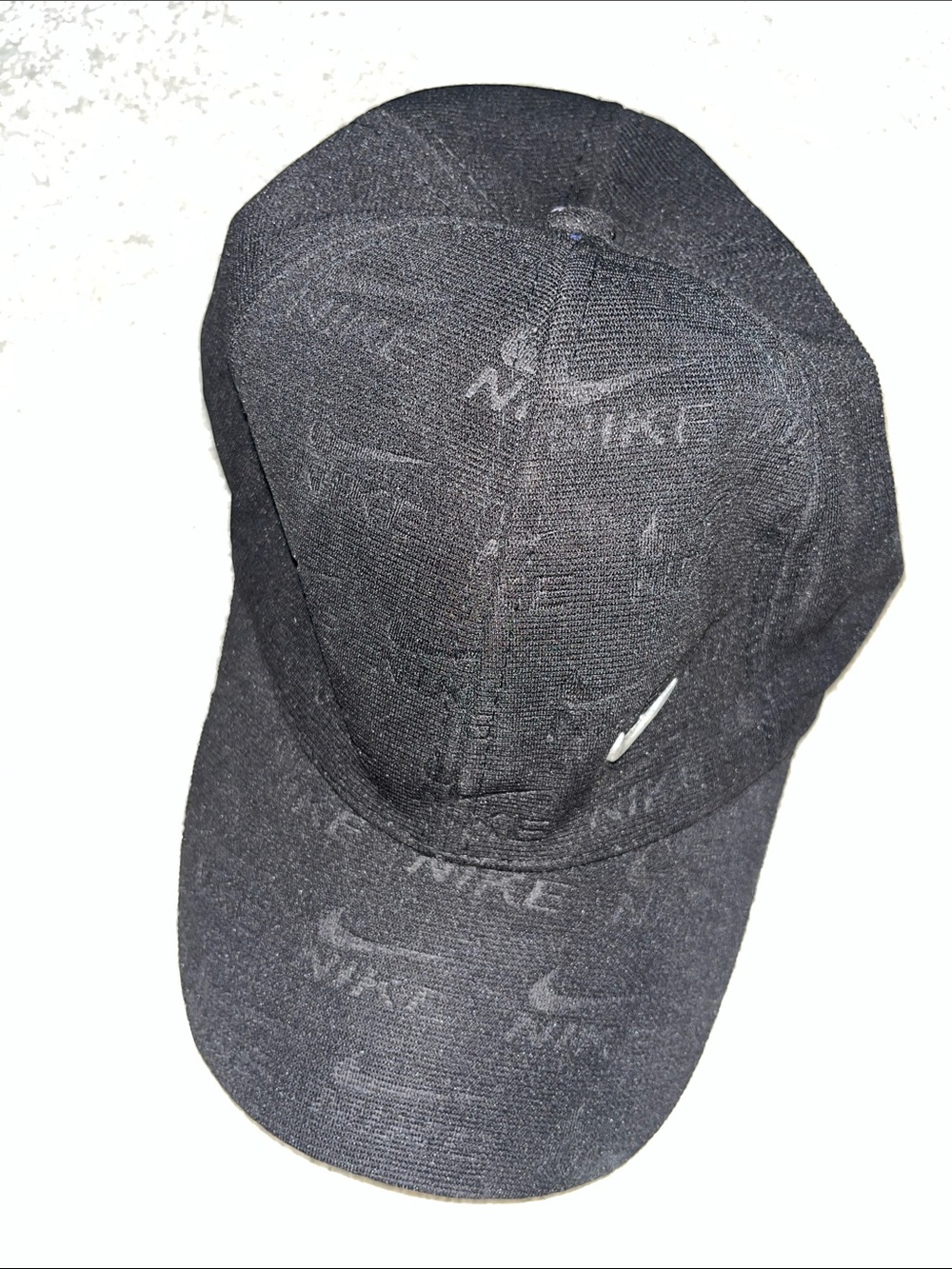 Nike Black All-Over Logo Baseball Cap